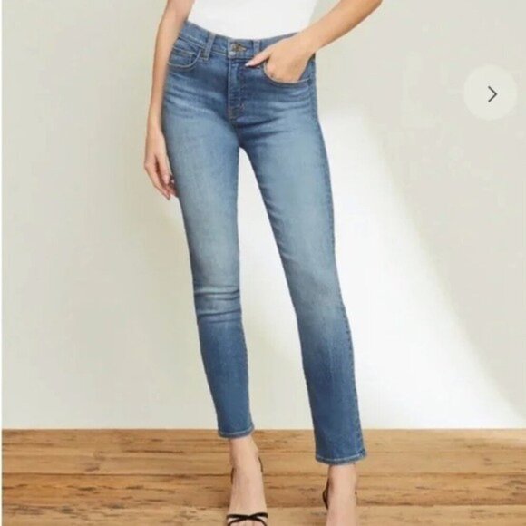 Veronica Beard Jeans Debbie High Rise Skinny Keystone Medium Wash Ankle Denim 27 - Picture 1 of 12